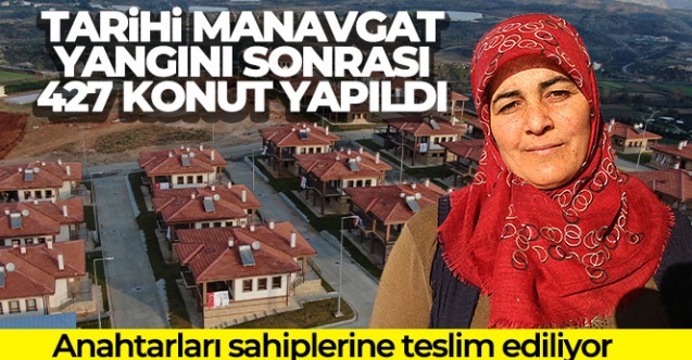 Başkan Erdoğan yangın mağdurlarına evlerini teslim ediyor