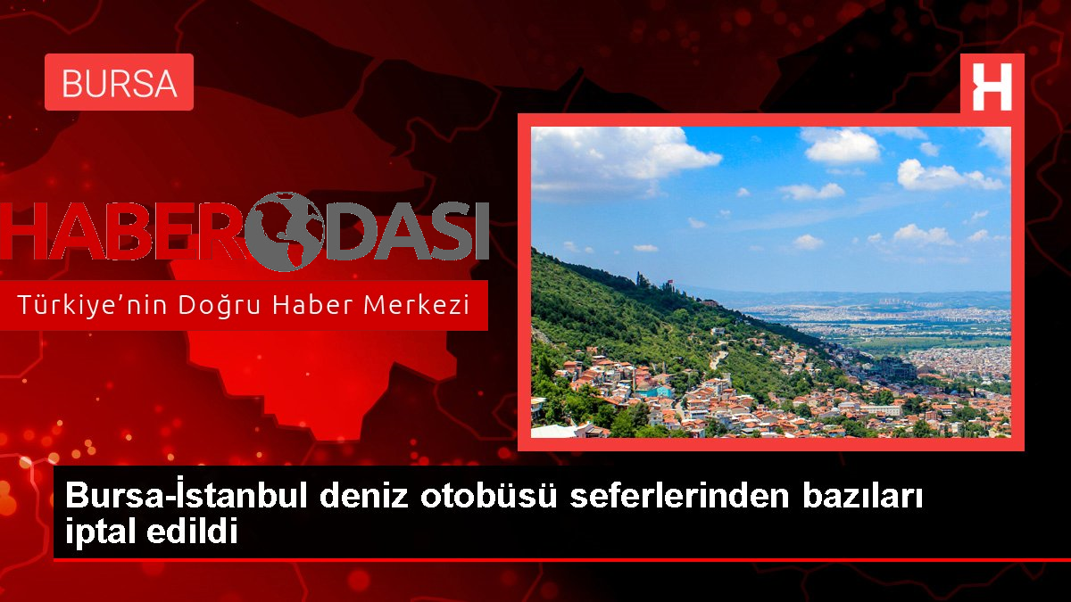 Bursa İstanbul deniz otobüsü seferlerinden bazıları iptal edildi