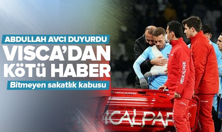 Trabzonspor da Edin Visca sakatlandı Yıldız oyuncu taraftarları korkuttu