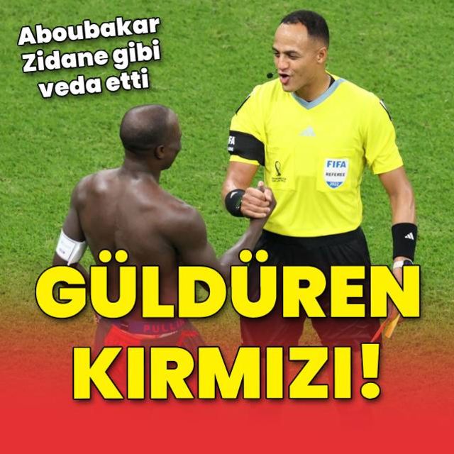 Aboubakar hakemi bile güldürdü Brezilya maçında Zidane gibi veda etti