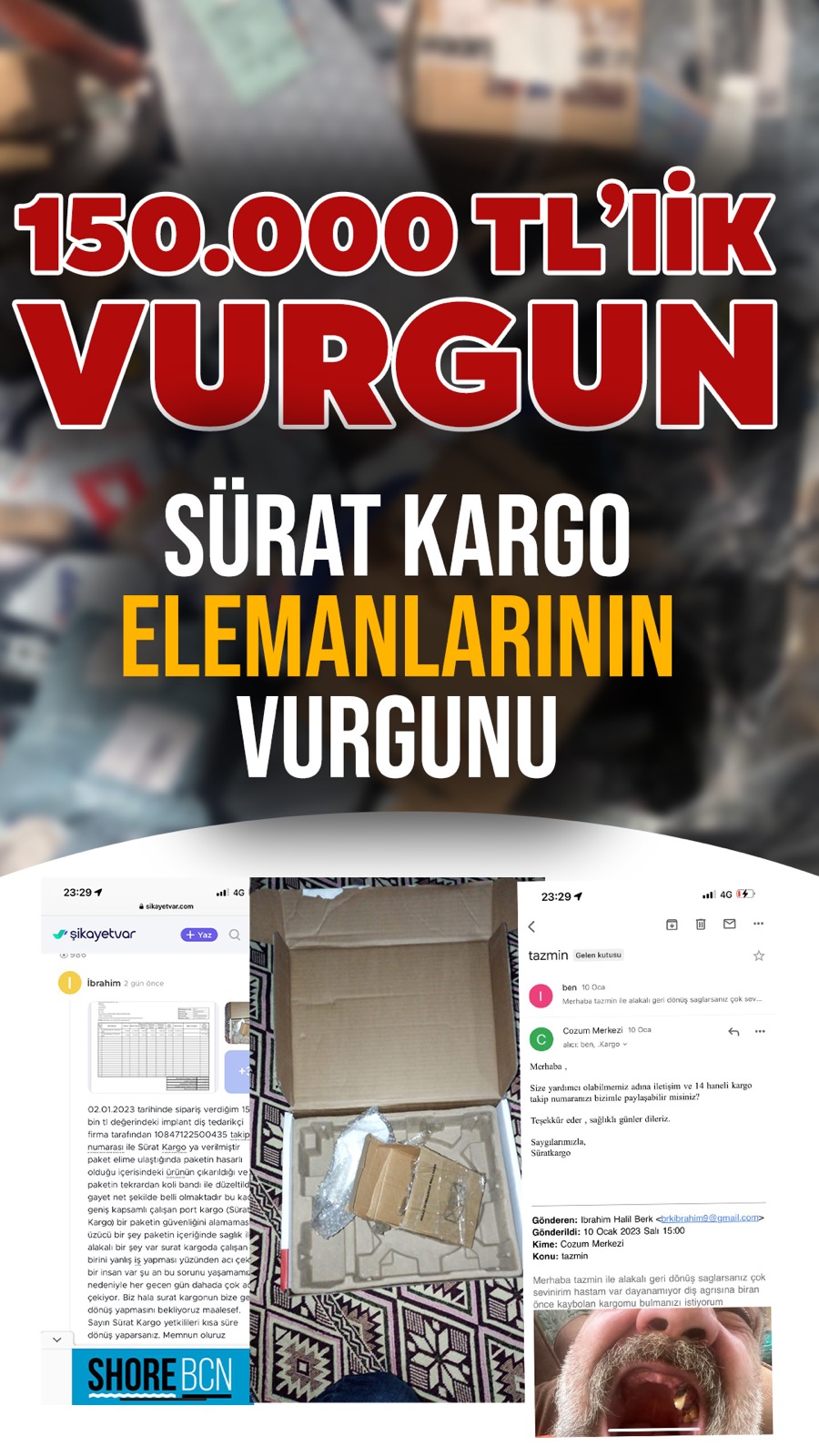 Sürat Kargodan Hastanın 150000 TL Değerinde İlacı Çalındı