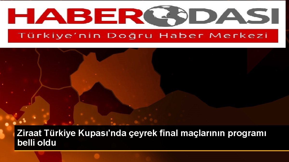 Ziraat Türkiye Kupası'nda çeyrek final maçlarının programı açıklandı