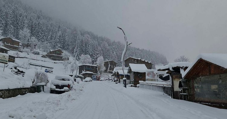 Rize ve Artvinde kar 119 köy yolu ulaşıma kapandı