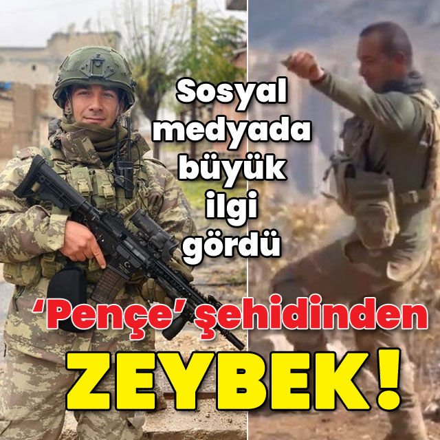 Sosyal medyada büyük ilgi gördü Pençe şehidinden zeybek