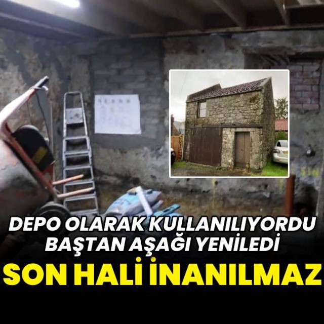 Terk edilmiş kır evini minik bir yuvaya dönüştürdü