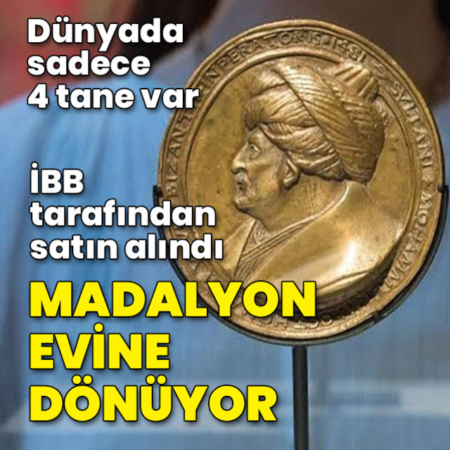 Fatih Sultan Mehmet in resmedildiği madalyon 38 bin sterline satıldı