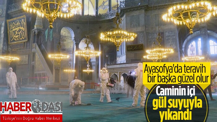 Ayasofya da Ramazan temizliği