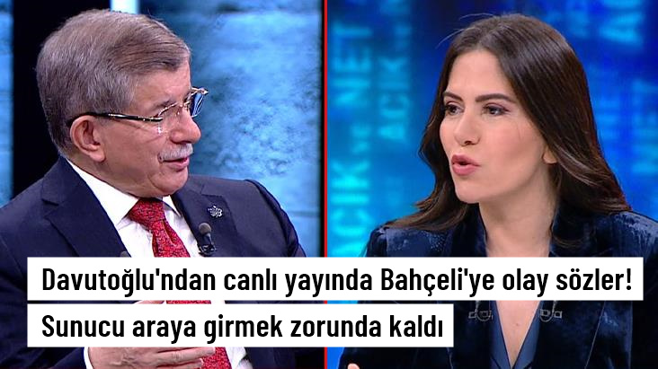 Davutoğlun dan canlı yayında Bahçeli ye olay sözler Sunucu araya girmek zorunda kaldı