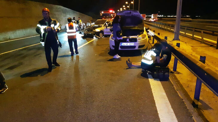 TEMde zincirleme kaza kalbi duran bebek yeniden hayata döndürüldü 5 yaralı