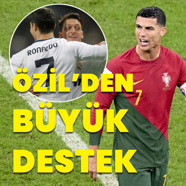 Mesut Özil'den Cristiano Ronaldo'ya büyük destek