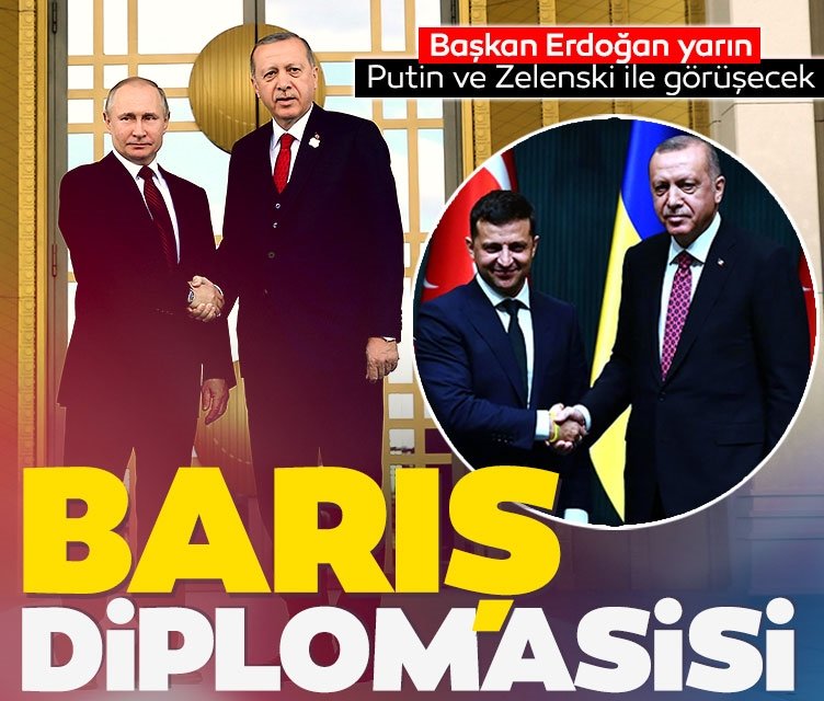 Başkan Erdoğan yarın Putin ve Zelenski ile görüşecek