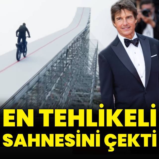 Tom Cruise kariyerinin en tehlikeli sahnesini çekti