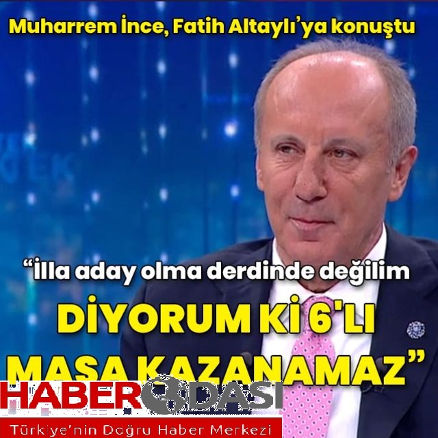 Memleket Partisi Genel Başkanı Muharrem İnceden Fatih Altaylıya açıklamalar