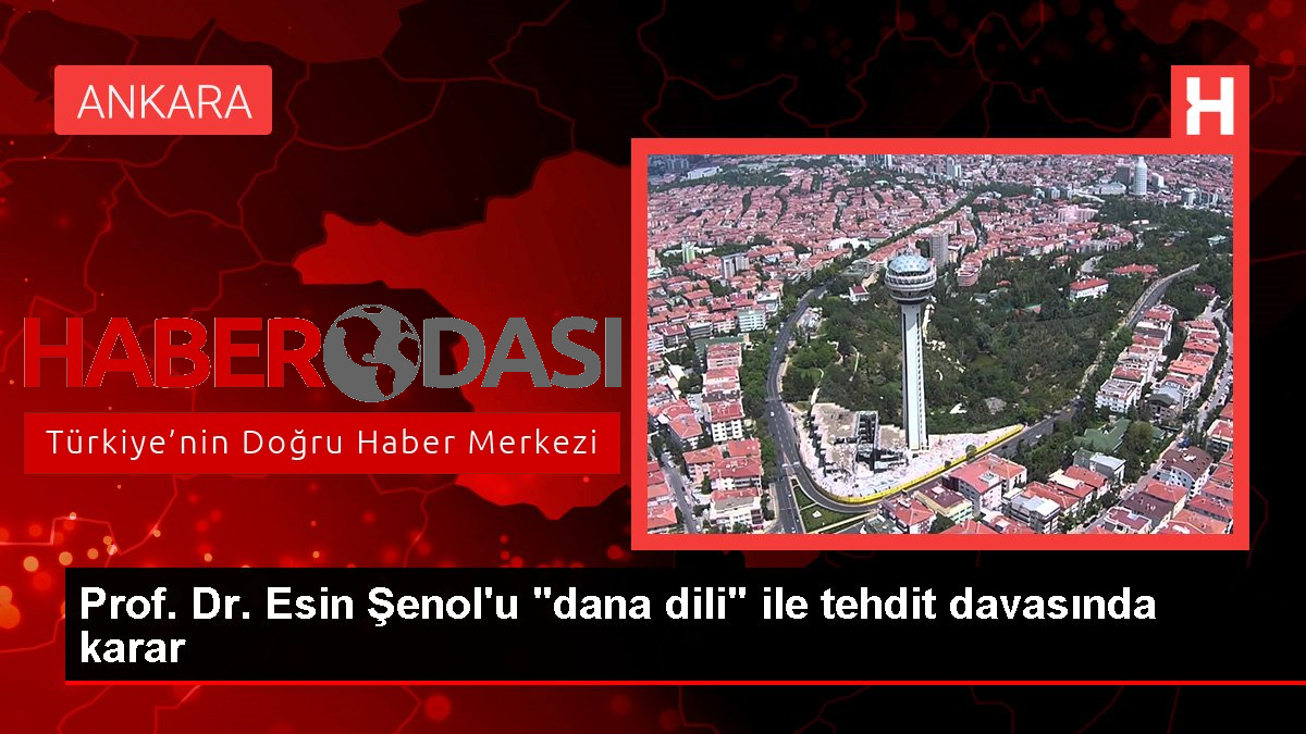 Prof Dr Esin Şenolu dana dili ile tehdit davasında karar