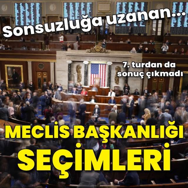 ABD Temsilciler Meclisi nde 7.turda da başkan seçilemedi